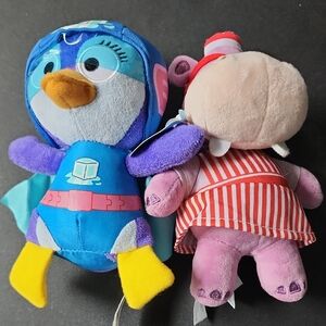Disney Colorful‎ Penguin and Hippo Plush Toy Set